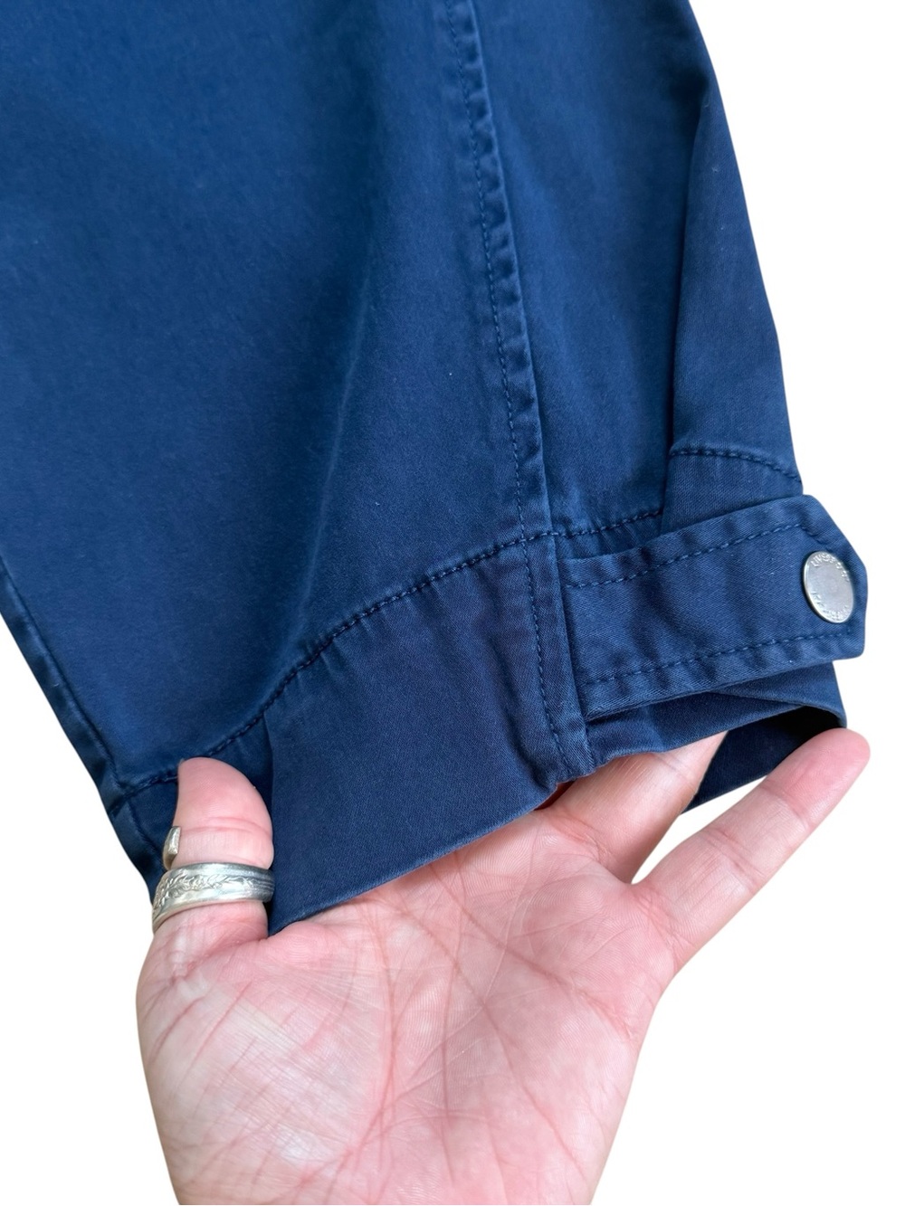 Liverpool Los Angeles Navy Utility Cropped Cargo Pants - Picture 5 of 7
